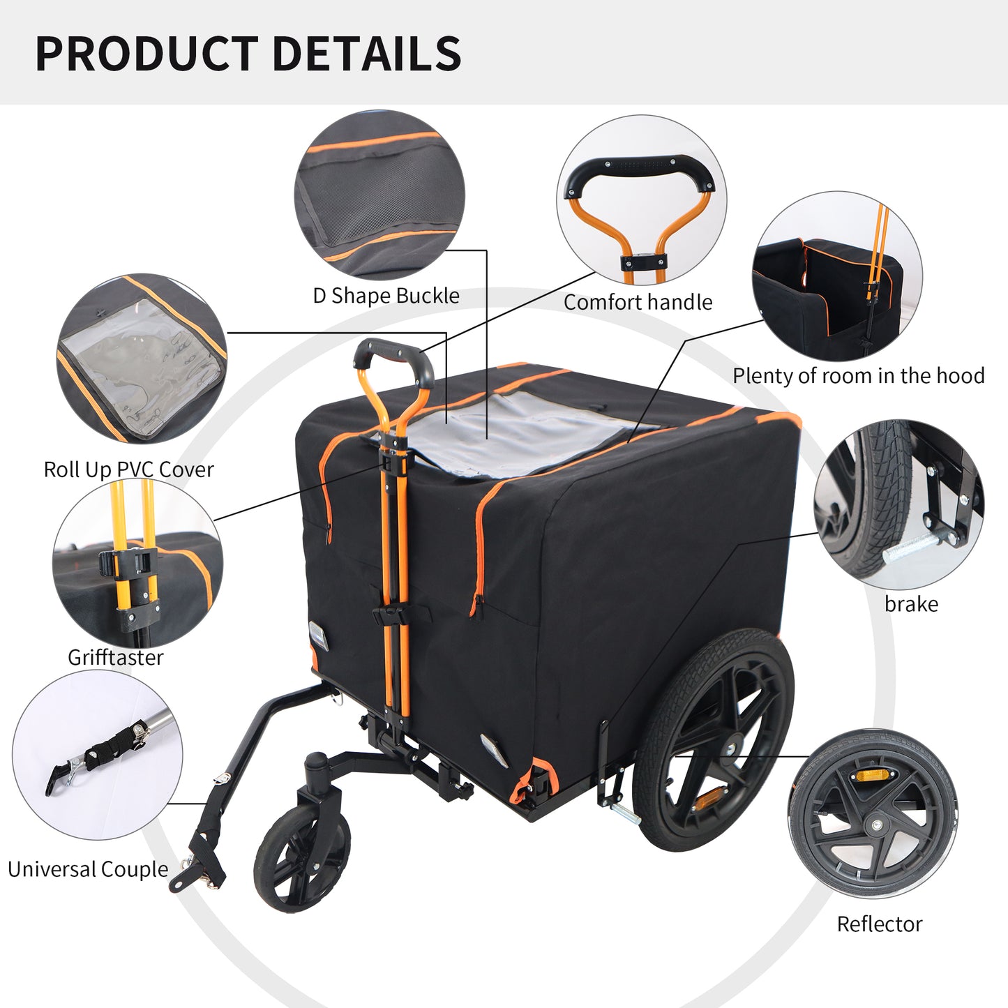 Pet Paws Jogger: Foldable Stroller & Bike Trailer for Small Pets