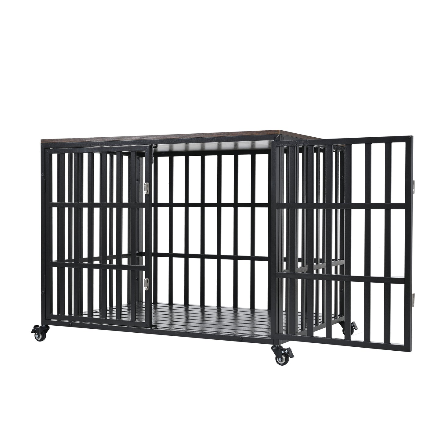 Stylish Heavy Duty Dog Crate with Wheels