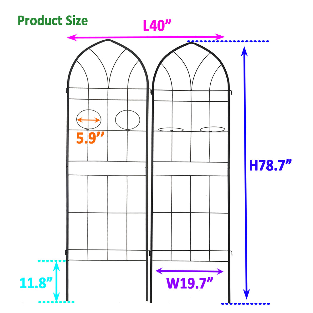 Dynamic Duo Garden Trellis - Rustproof Support for Climbing Plants