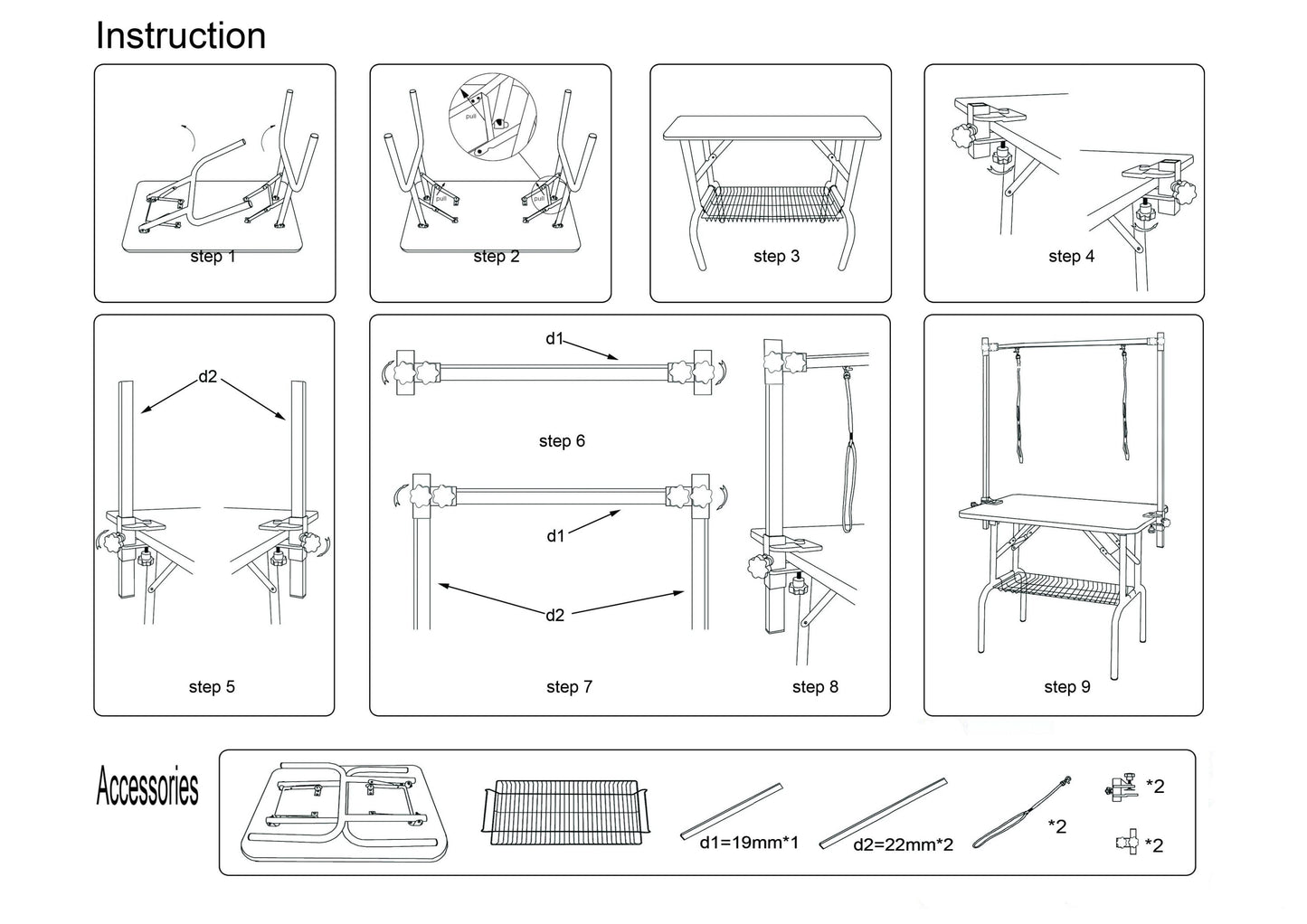 PawPerfect Folding Grooming Table