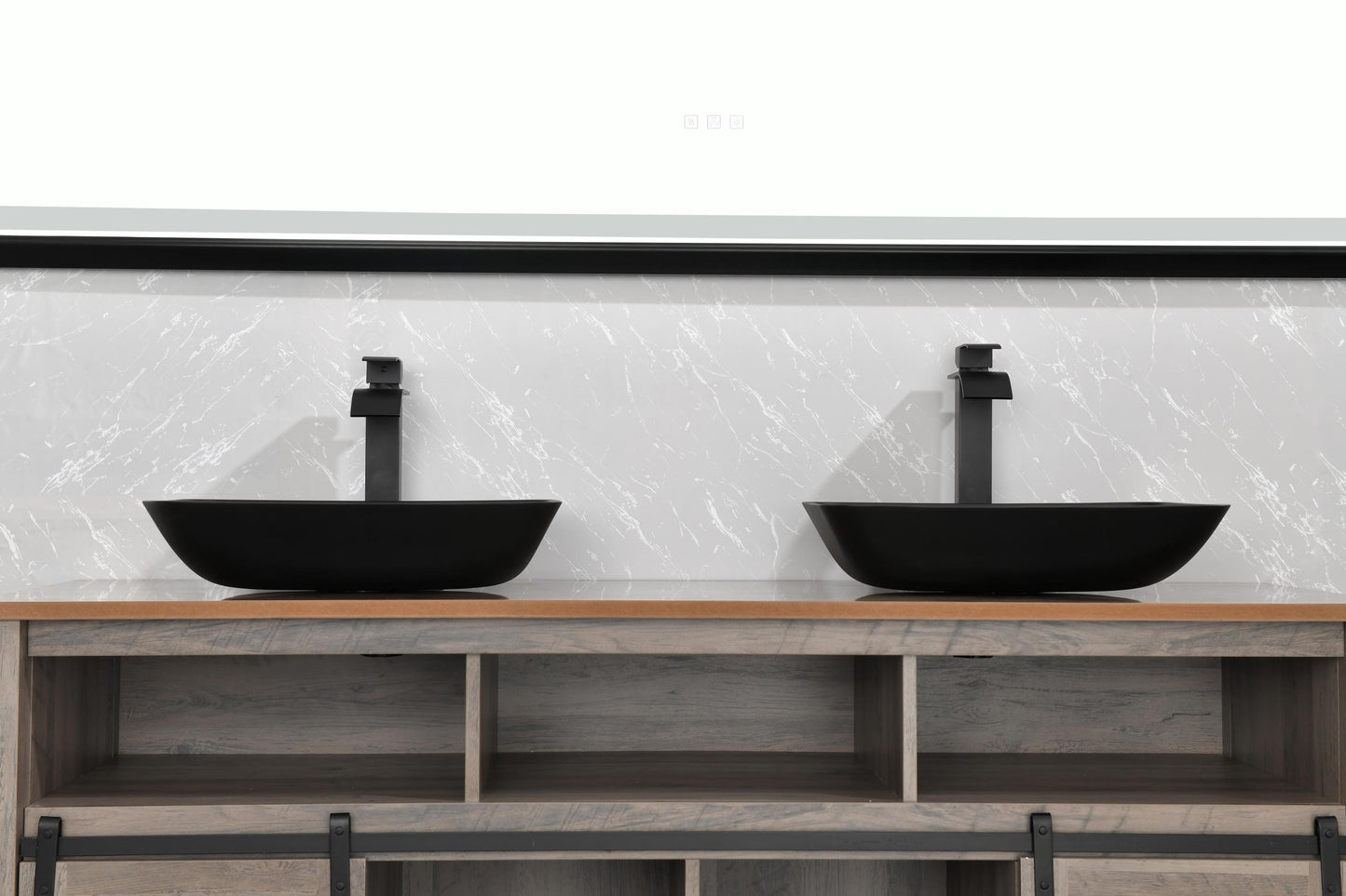 Sleek Black Matte Bathroom Sink Set