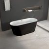 Sleek Black Oval Freestanding Tub