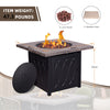 Chic Woodgrain Propane Fire Pit Table