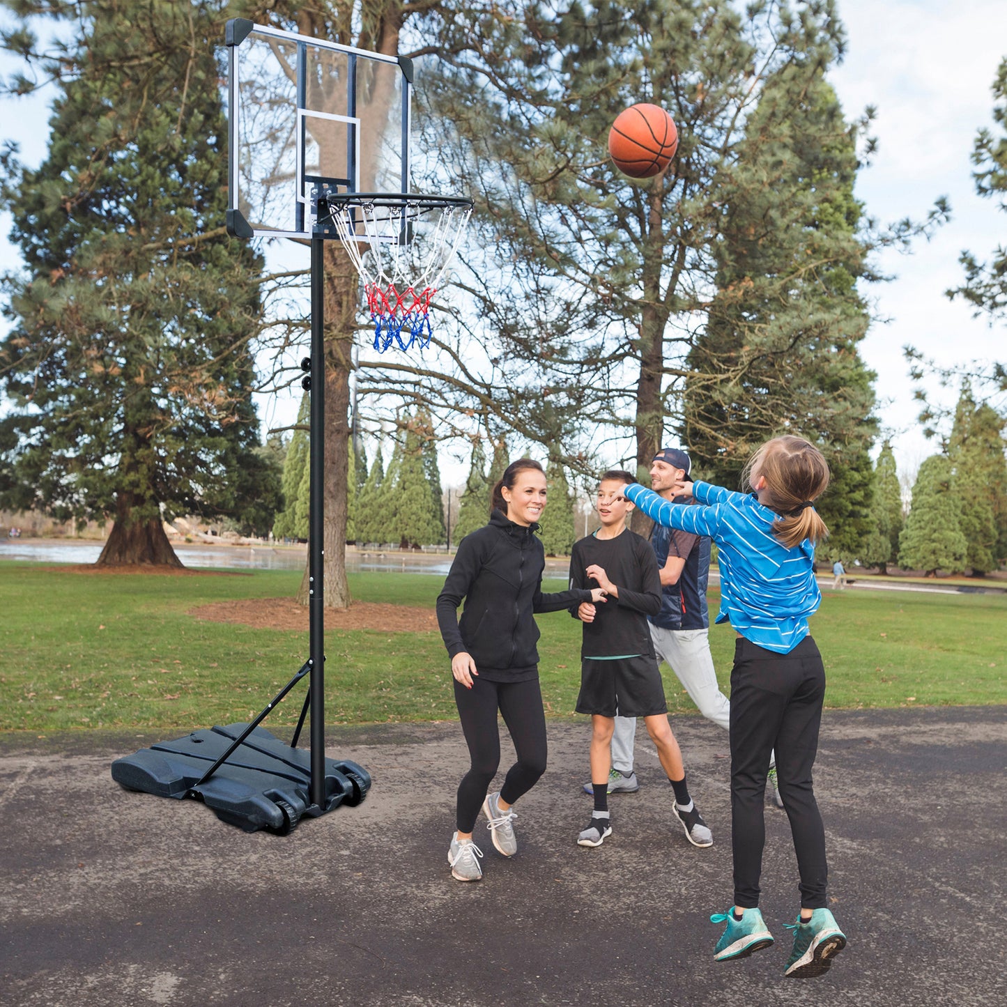 Easy-Glide Adjustable Basketball Hoop for Kids