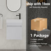 Sleek Wall-Mounted Bathroom Vanity with Soft-Close Door & White Sink