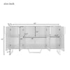 Sleek Black Modern Sideboard with Adjustable Shelves