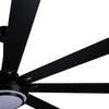 Smart Matte Black Ceiling Fan with Remote