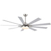 Smart Brushed Nickel Ceiling Fan with Remote Control