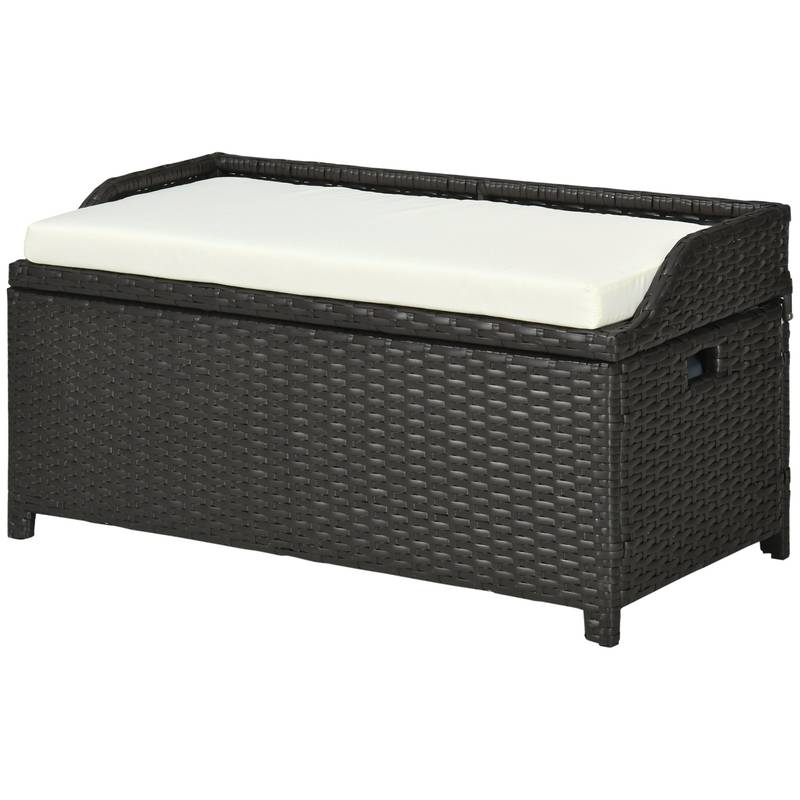 Cozy Wicker Storage Bench with Waterproof Bag
