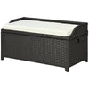 Cozy Wicker Storage Bench with Waterproof Bag