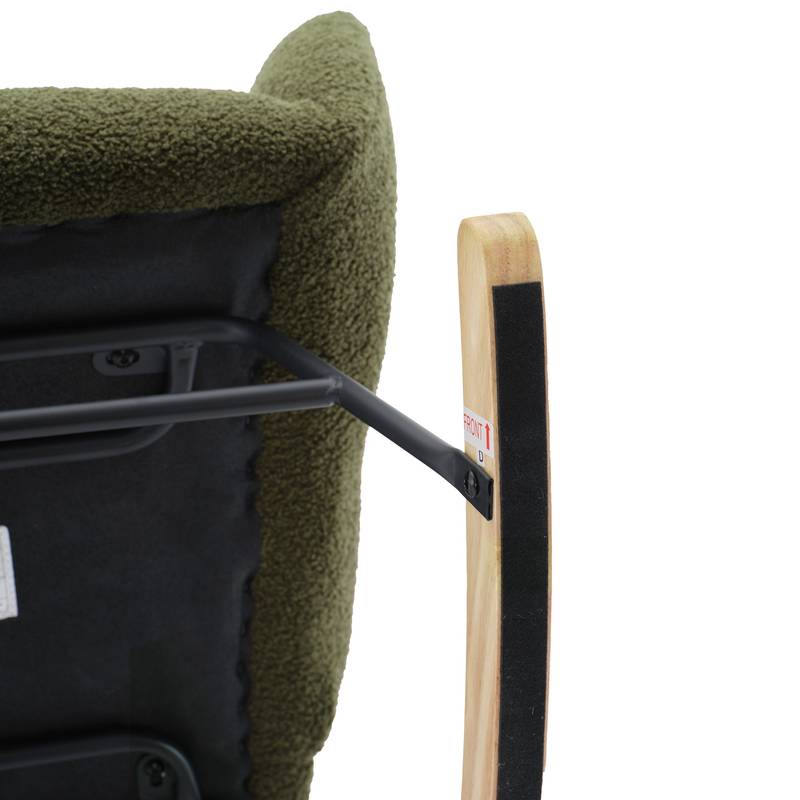 Cozy Teddy Rocking Chair in Dark Green