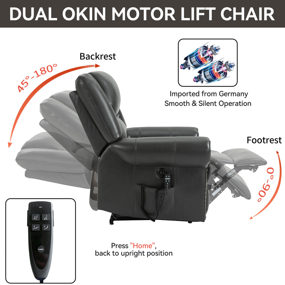 CozyLift Recliner with Heat & Massage - Heavy Duty Comfort