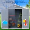 Cozy Grey Outdoor Storage Shed – Perfect for Patio Gear!