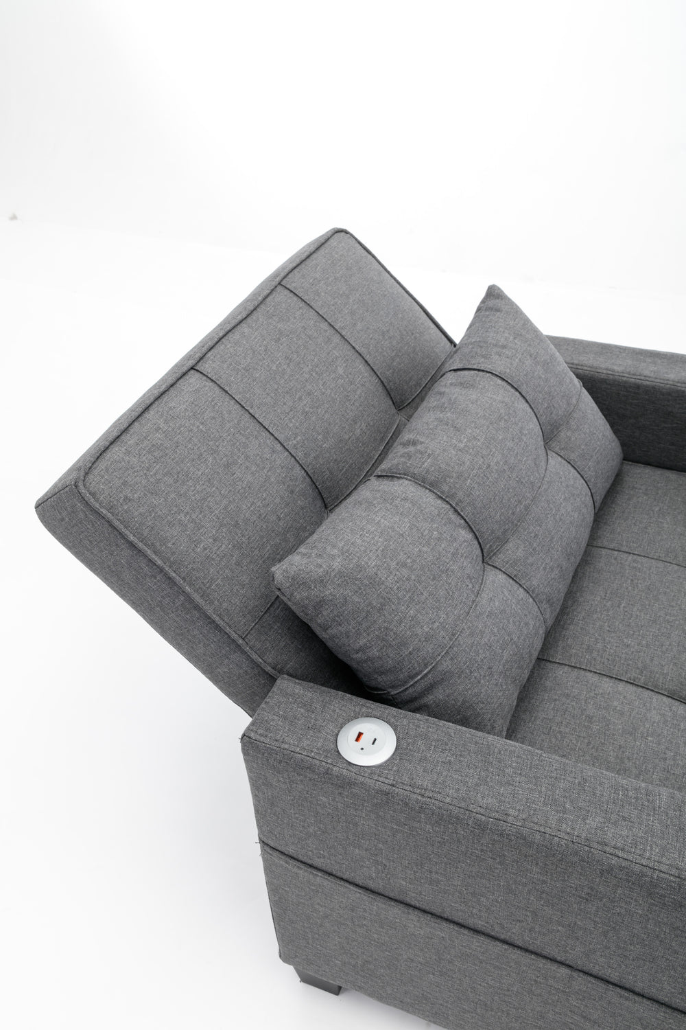 Cozy Convertible Chair Bed with USB Ports