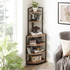 Rustic Corner Bookcase - Stylish Storage for Any Space