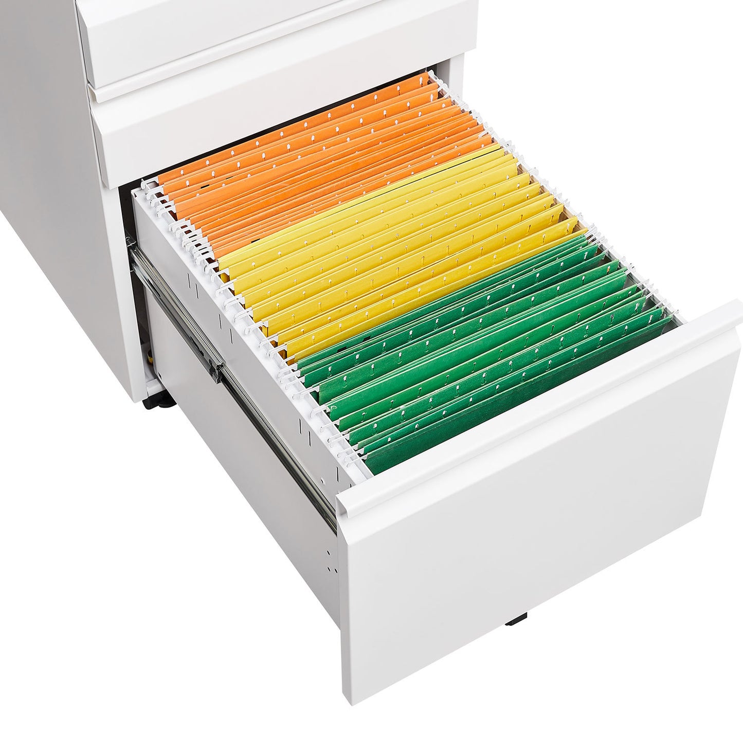 Lockable Mobile File Cabinet - Sleek Office Storage on Wheels