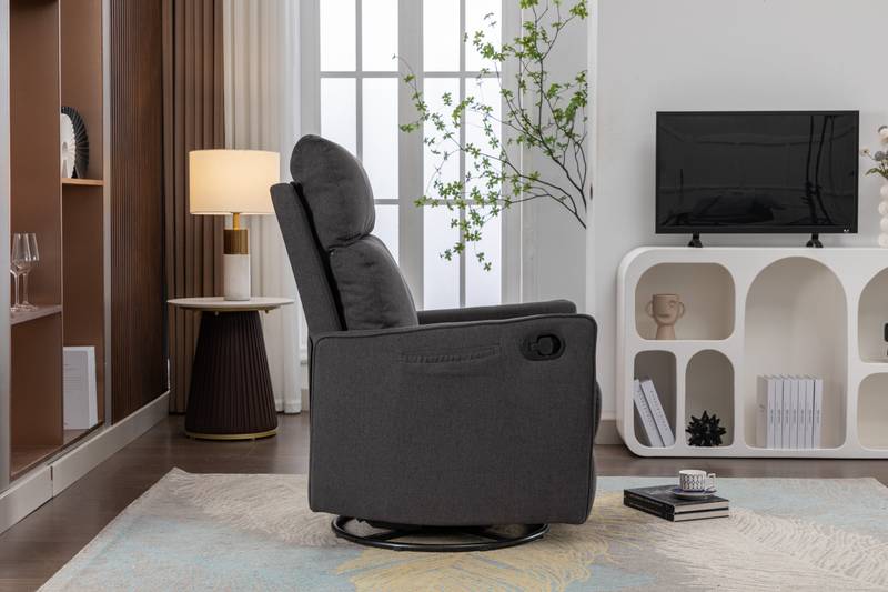 Cozy Glider Rocker Chair - Dark Gray