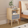 Cozy Oak Storage Nightstand