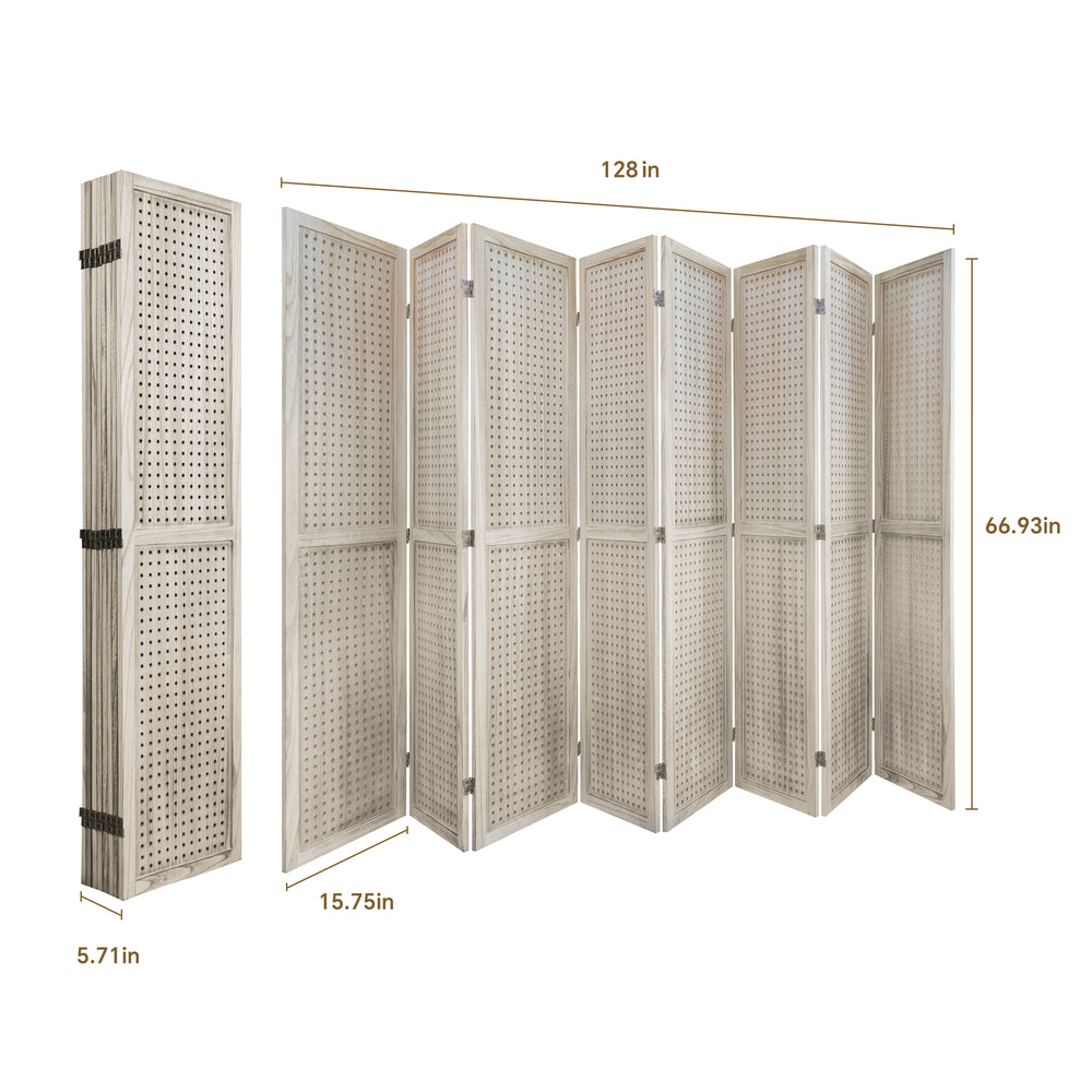 “Chic Wooden Folding Room Divider & Display”