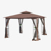 Cozy Garden Gazebo with Mosquito Net and Breezy Double Roof