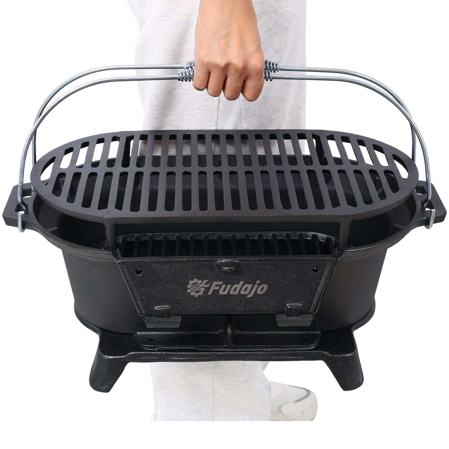 Portable Cast Iron Grill & Skillet Combo