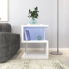 Sleek S-Shape End Table with USB & LED Delight