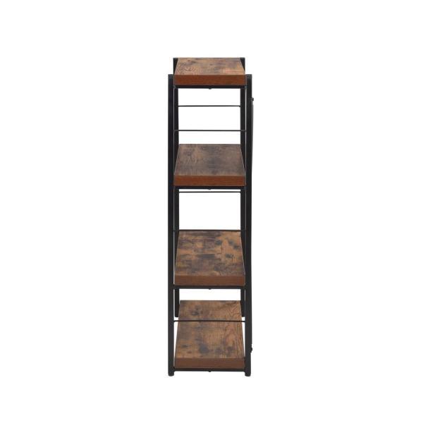 Weathered Oak & Black Bob Bookshelf