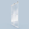 Sleek Soft-Close Frameless Shower Door in Brushed Nickel