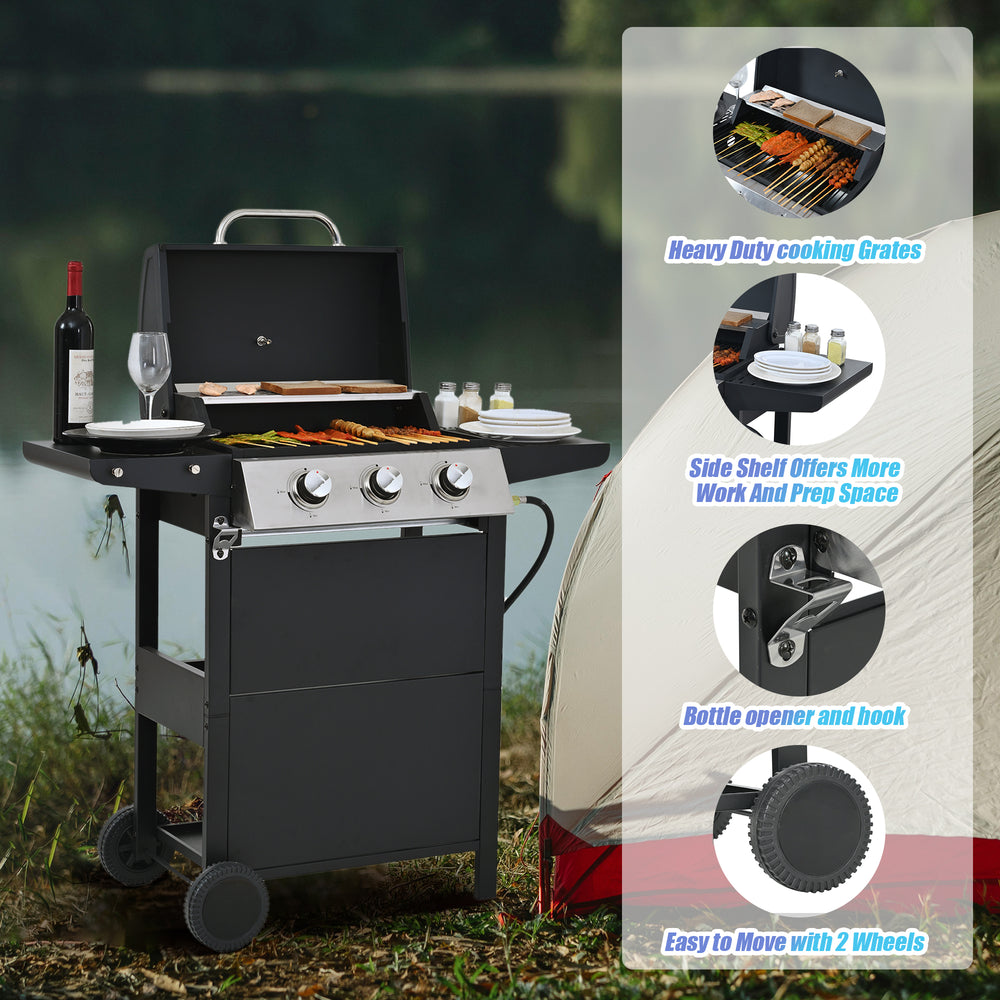 Ultimate Patio Propane Grill with Shelves & Wheels