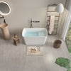 Square Japanese Soaking Tub - Freestanding Acrylic Bliss