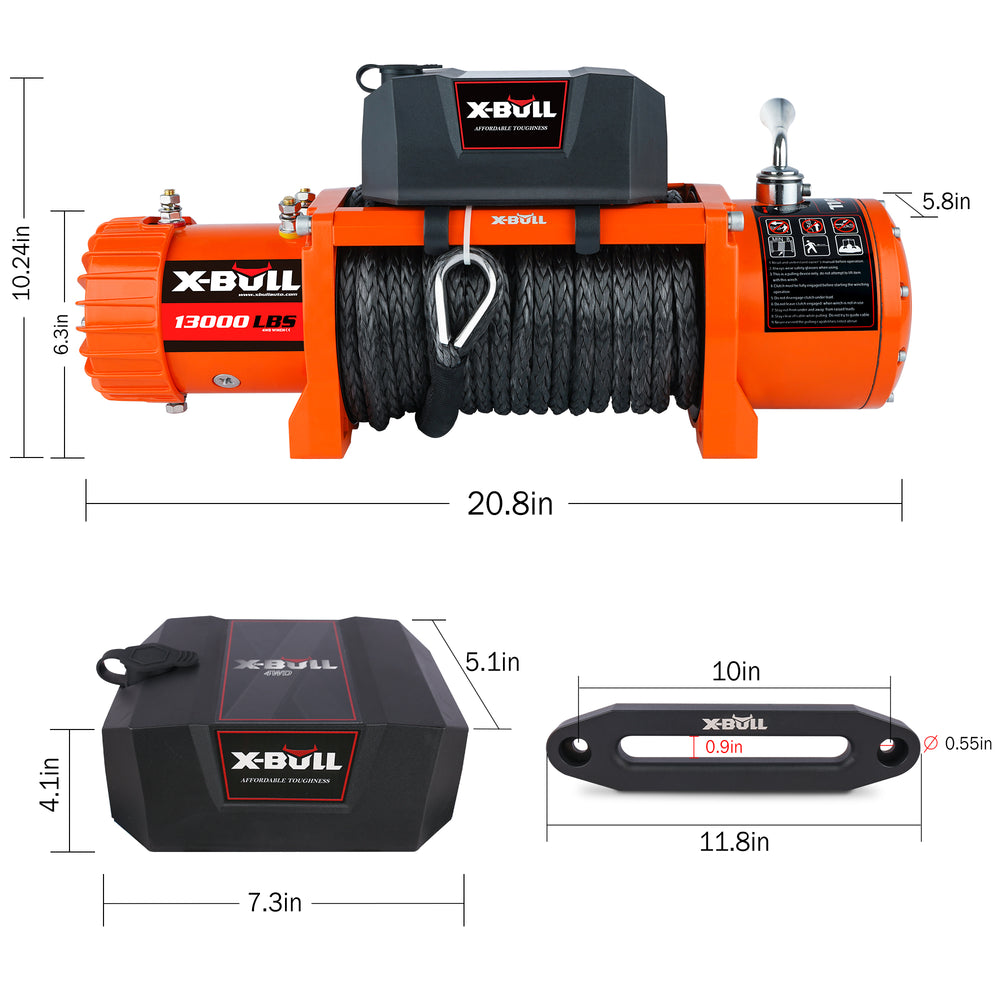 X-BULL Power Pull Electric Winch with Synthetic Rope