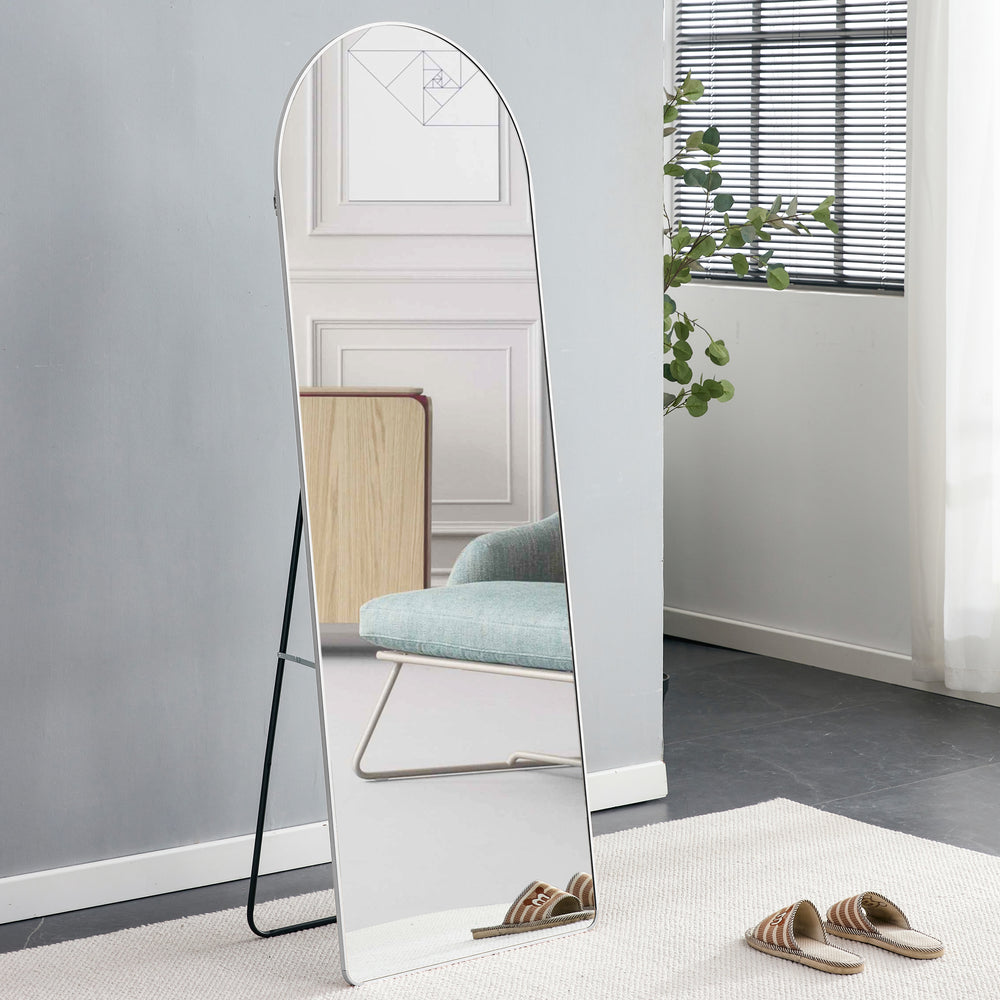 Sleek Silver Arch Wall Mirror