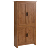 Stylish Oak Kitchen Pantry with Adjustable Shelves