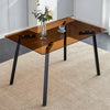 Sleek Brown Glass Dining Table