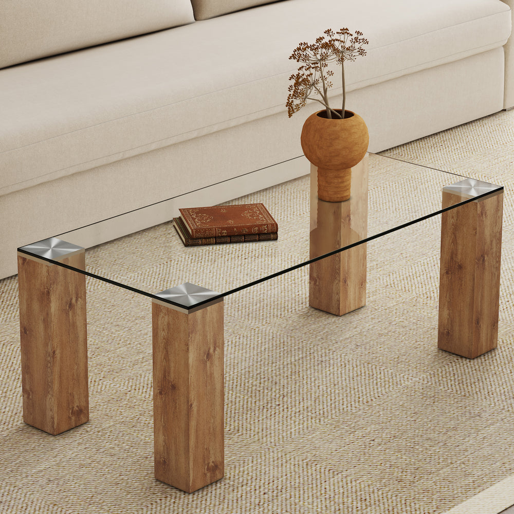 Elegant Glass Coffee Table - Chic & Durable Design