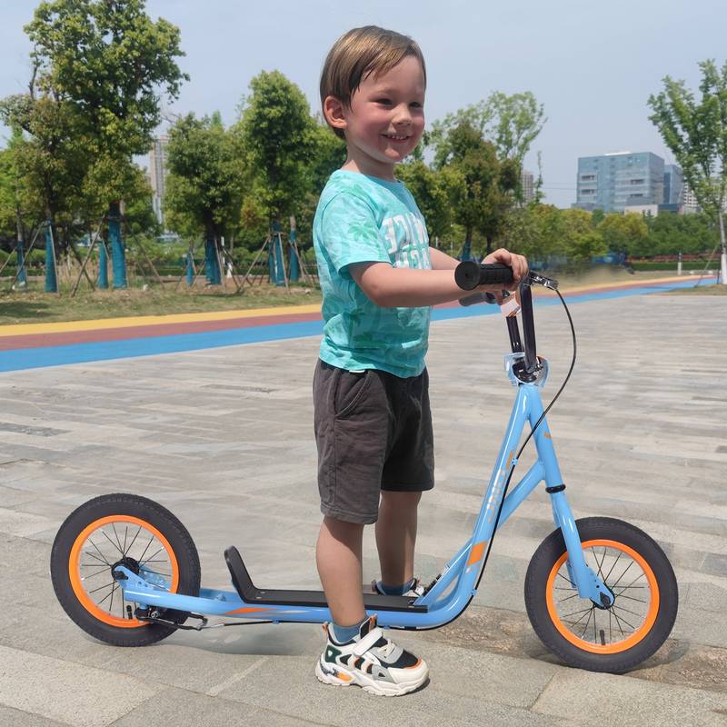 Smooth Ride Kids' Scooter with Adjustable Handlebar and Inflatable Wheels