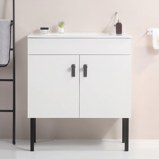 Sleek White Vanity with Soft Close Doors