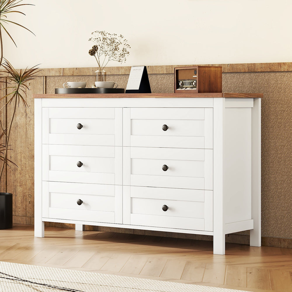 Charming Rustic Dresser with Six Drawers