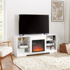 Modern Electric Fireplace TV Stand with LED Lights and USB Charging