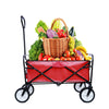 Bright Red Folding Wagon for Gardens & Beaches