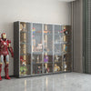 Stylish Double Door Glass Display Cabinet with LED Lights