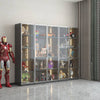 Stylish Double Door Glass Display Cabinet with LED Lights