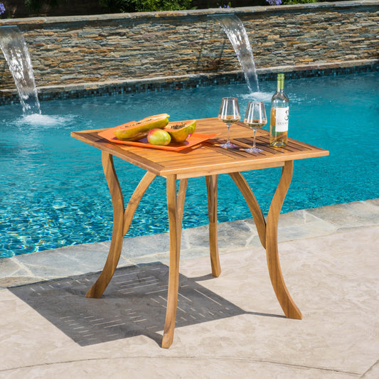 Chic Wood Square Table