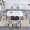 Chic Marble Dining Set for Six