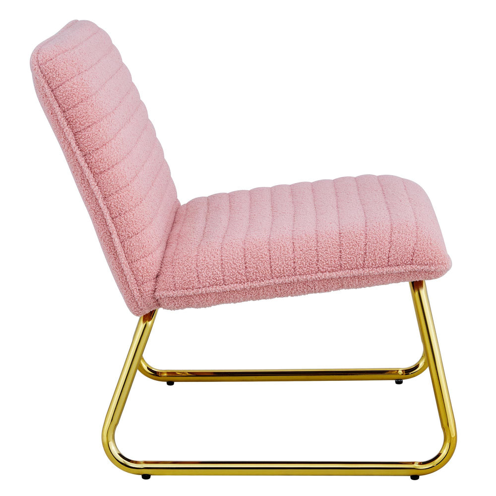 Chic Pink Plush Lounge Chair