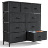 Stylish Fabric Storage Cabinet with Wood Top