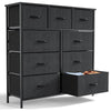 Stylish Fabric Storage Cabinet with Wood Top