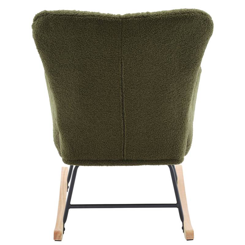 Cozy Teddy Rocking Chair in Dark Green