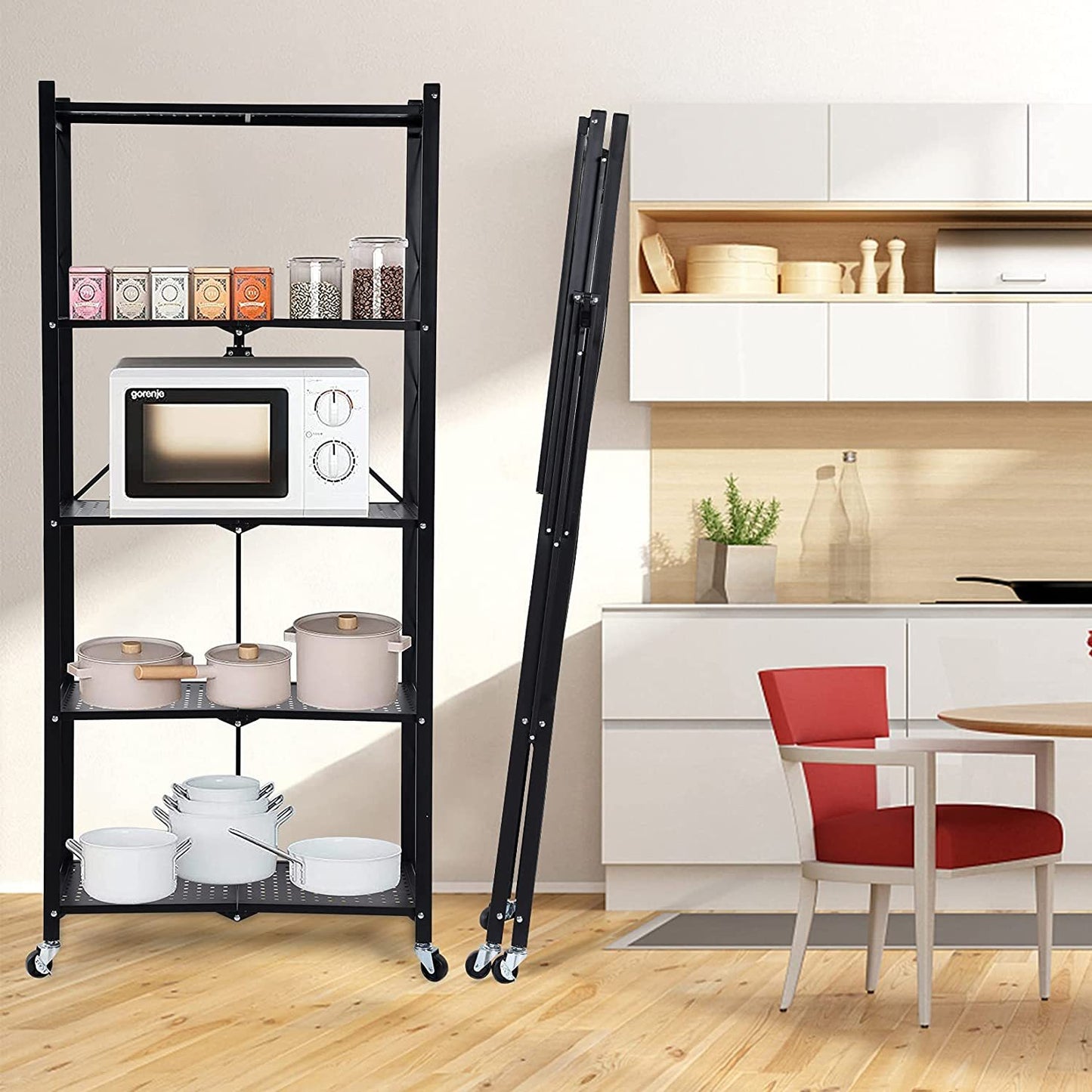 SmartFold Heavy-Duty Rolling Shelves