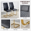 Chic Faux Leather Dining Chairs Set